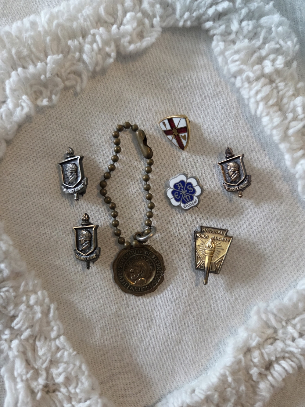 Vintage Mixed Pins and Medallion Set - Gold & Silver Tones